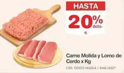 Makro Carne molida y lomo de cerdo oferta