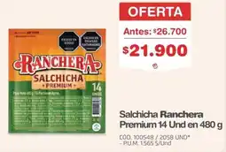 Makro Ranchera salchicha premium oferta
