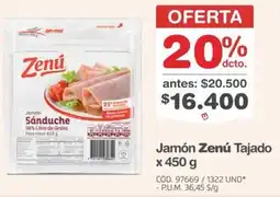 Makro Zenú jamón tajado oferta