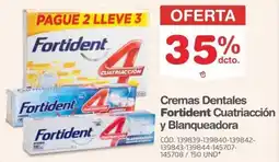 Makro Fortident cremas dentales cuatriacción y blanqueadora oferta