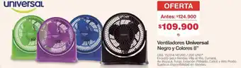 Makro Universal ventiladores negro y colores 8" oferta