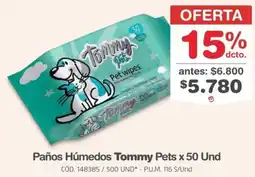 Makro Tommy paños húmedos pets oferta