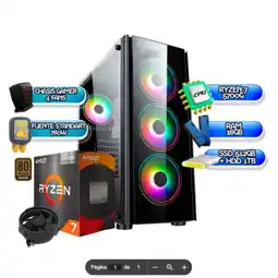 Falabella PC GAMER RYZEN 7 5700G BOARD A520 16GB RAM SSD 512GB + HDD 1TB FUENTE 780W oferta