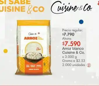 Metro Arroz blanco cuisine & co. x 3.000 g oferta