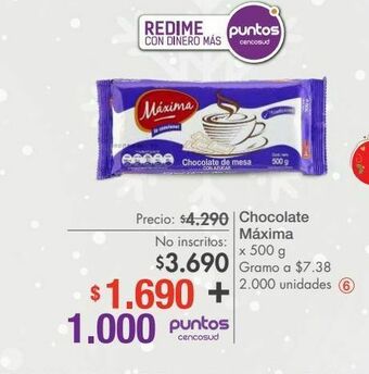Metro Chocolate máxima x 500 g oferta