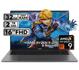 Falabella PORTÁTIL 16″ RYZEN 9 32GB RAM 2TB SSD WUXGA GRIS + KASPERSKY oferta