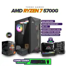 Falabella PC Gamer Ryzen 7 5700G / RAM 32GB / SSD 1TB / Board B550 / 700W 80+ BRONZE oferta