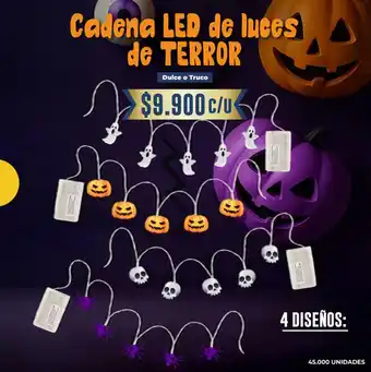Cadena led de luces de terror