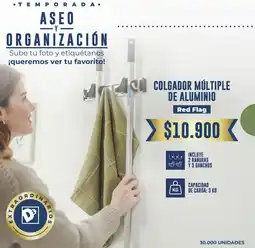 Tiendas D1 Red flag colgador múltiple de aluminio oferta