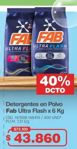 Makro Fab ultra flash detergentes en polvo oferta
