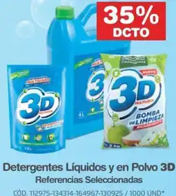 Makro 3D detergentes líquidos y en polvo oferta