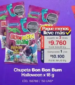 Makro Bon bon bum chupeta halloween oferta