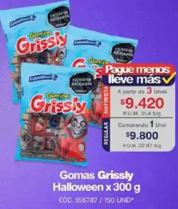 Makro Grissly gomas halloween oferta