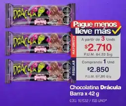 Makro Drácula chocolatina barra oferta