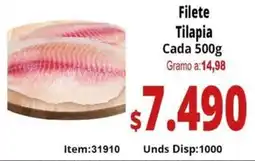 Mercamio Filete tilapia cada oferta