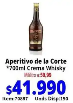 Mercamio Aperitivo de la corte crema whisky oferta
