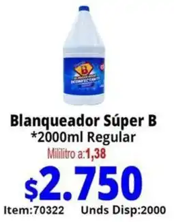 Mercamio Blanqueador súper B regular oferta