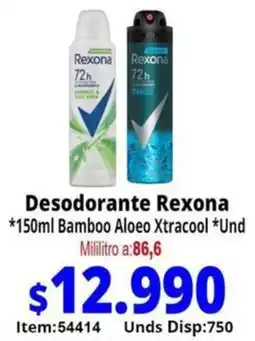 Mercamio Rexona desodorante bamboo aloeo xtracool oferta