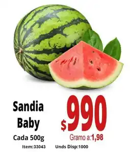 Mercamio Sandia baby Cada oferta