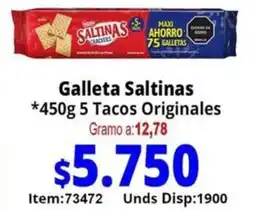 Mercamio Saltinas galleta tacos originales oferta