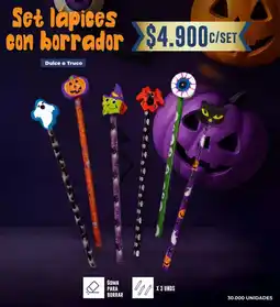 Tiendas D1 Set lapices con borrador oferta