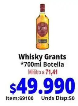 Mercamio Grants whisky botella oferta
