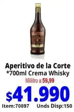 Mercamio E la corte aperitivo crema whisky oferta