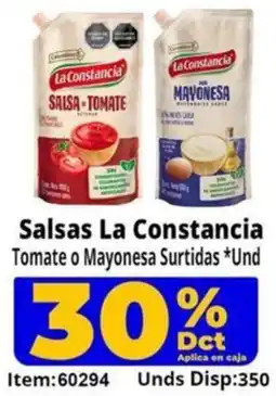 Mercamio La constancia salsas tomate o mayonesa surtidas oferta