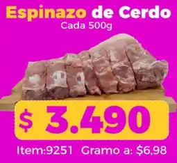 Mercamio Espinazo de cerdo cada oferta