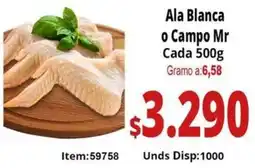 Mercamio Ala blanca o campo mr cada oferta