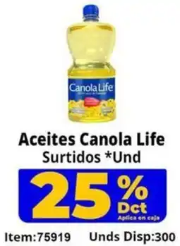 Mercamio Canola life aceites surtidos oferta