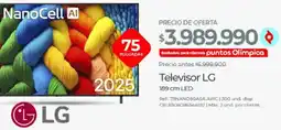 Olímpica LG smart tv 75" oferta