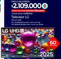 Olímpica Lg smart tv 60" oferta