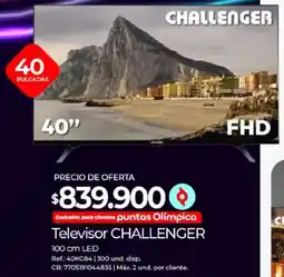Olímpica Challenger smart tv 40" oferta