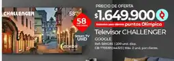 Olímpica Challenger smart tv 58" oferta