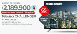 Olímpica Challenger smart tv 65" oferta