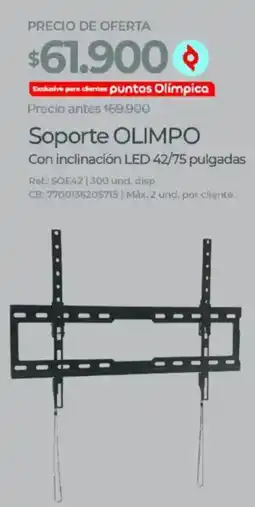 Olímpica Olimpo soporte oferta