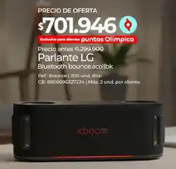 Olímpica Lg parlante bluetooth bounce.acollbk oferta