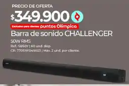 Olímpica Challenger barra de sonido oferta