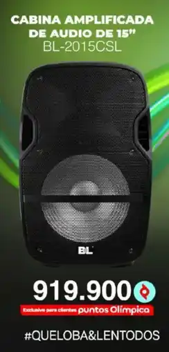 Olímpica Cabina amplificada de audio de 15" oferta