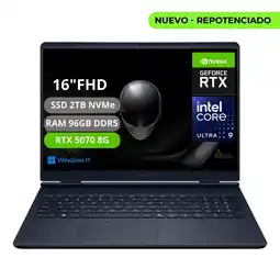 Falabella PORTATIL ALIENWARE 16X AURORA INTEL CORE ULTRA 9 275HX RTX 5070 8GB RAM 96GB SSD 2TB 240Hz oferta