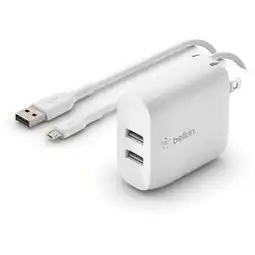 Falabella Cargador de pared usb-a dual 24w blanco oferta