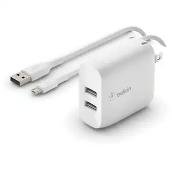Falabella Cargador de pared usb-a dual 24w blanco oferta