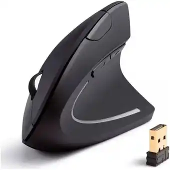 Falabella Mouse Ergonómico Inalámbrico Vertical Óptico Negro oferta