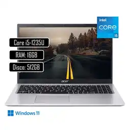 Falabella PORTATIL A315 - INTEL CORE I5 1235U - 16GB DDR4 - 512GB SSD - 15.6 FHD - NO DVD - HDMI oferta