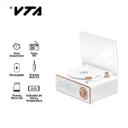 Falabella Parlante Retro 7 En 1 3W Rms Reloj Fm Micro Sd Vta oferta