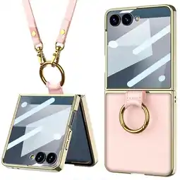 Falabella Funda GKK Electroplata de Lujo Con correa para Samsung Z Flip 7 Rosa oferta