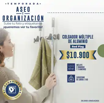Tiendas D1 Colgador múltiple de aluminio oferta