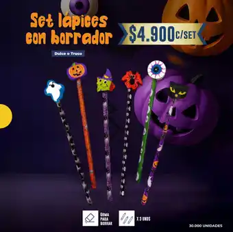 Set lapices con borrador