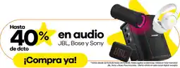 Éxito En audio JBL, Bose y Sony oferta